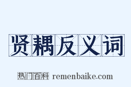 贤耦反义词是什么意思的图片